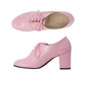 American Apparel Pink Patent Bobby Heels - 9.5